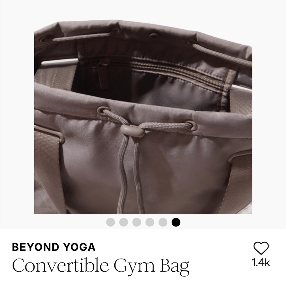 Beyond Yoga Gray Drawstring Bag - Picture 7 of 7